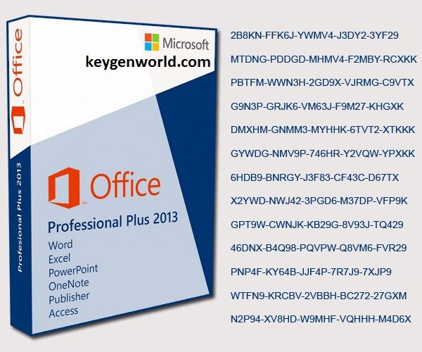 Microsoft office 2013 professional keys